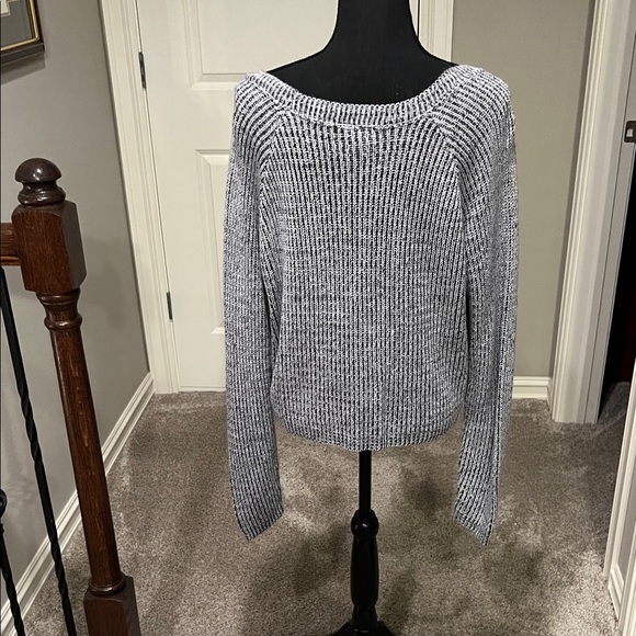 Torrid Black and White Knit Scoop Neck Sweater - Picture 7 of 9